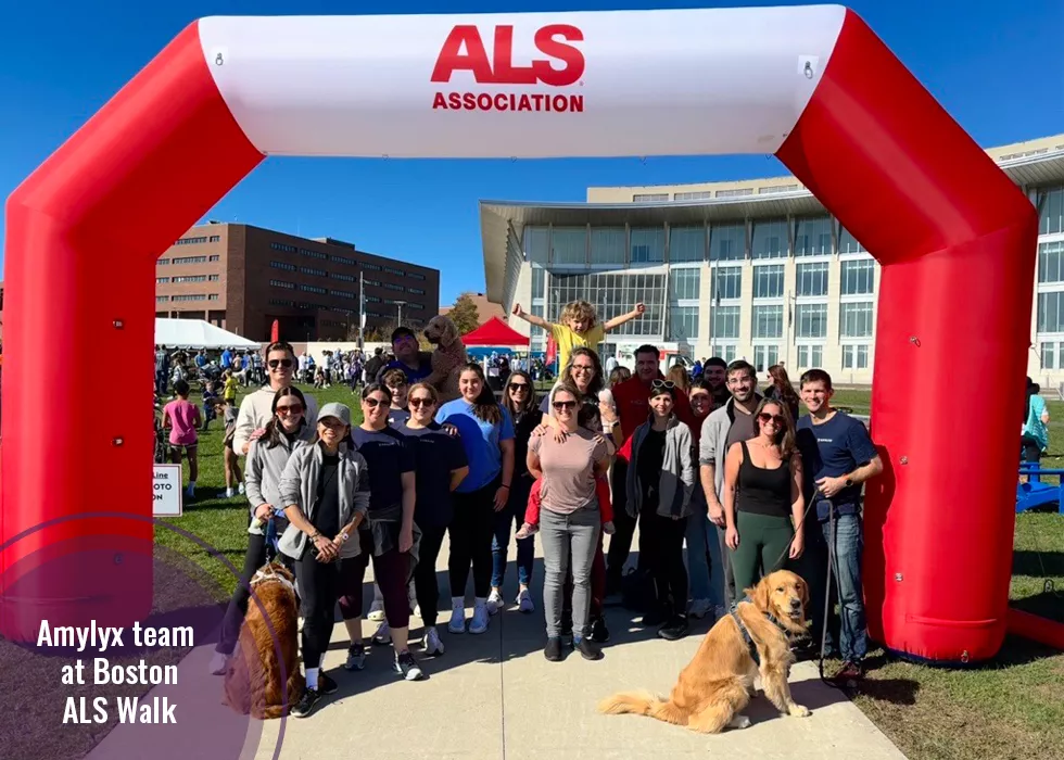 Amylyx employees at a Boston ALS walk.